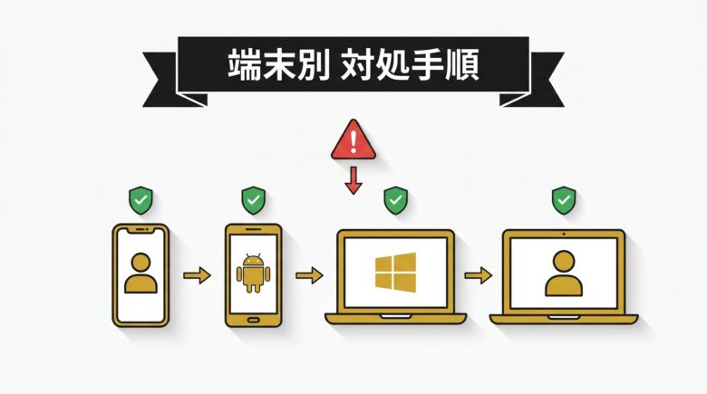 端末別 LAXDを開いた時の対処手順