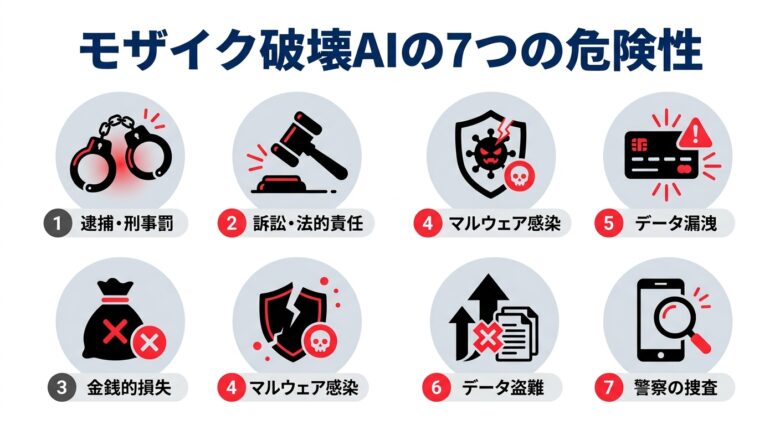 モザイク破壊AIツールの7つの危険性
