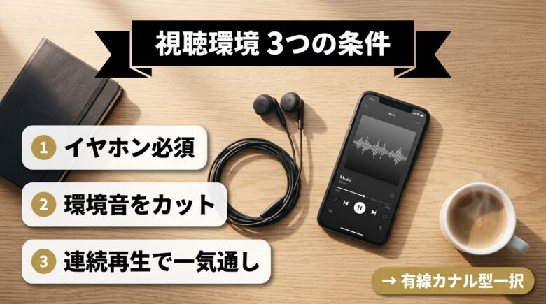 オナサポ音声を最大限に楽しむ視聴環境3条件