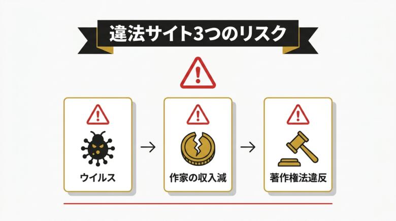 違法海賊サイトを避けるべき3つの理由