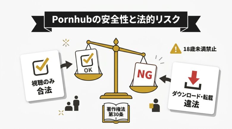 Pornhubの安全性と日本での法的リスク
