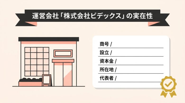 ソクミル運営「株式会社ビデックス」の実在性確認