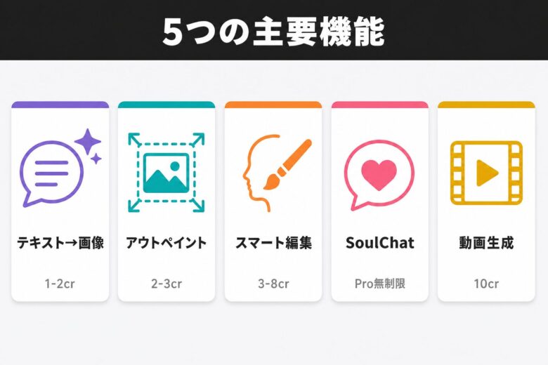 ソウルゲン(SoulGen)の5つの主要機能