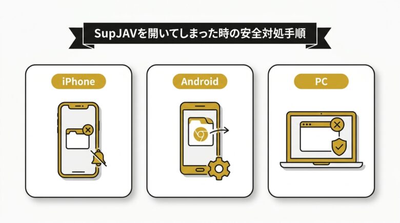 SupJAVを開いてしまった時の安全対処手順