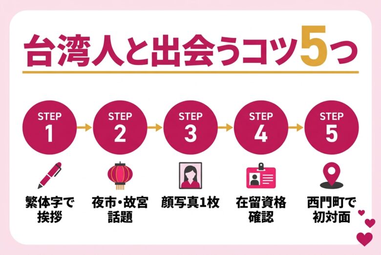 台湾人と出会うコツ5つのステップ