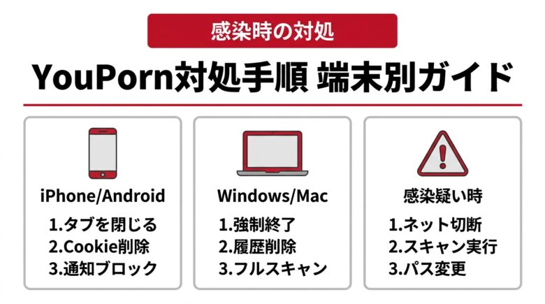 iPhone/Android/PCそれぞれのYouPorn対処手順