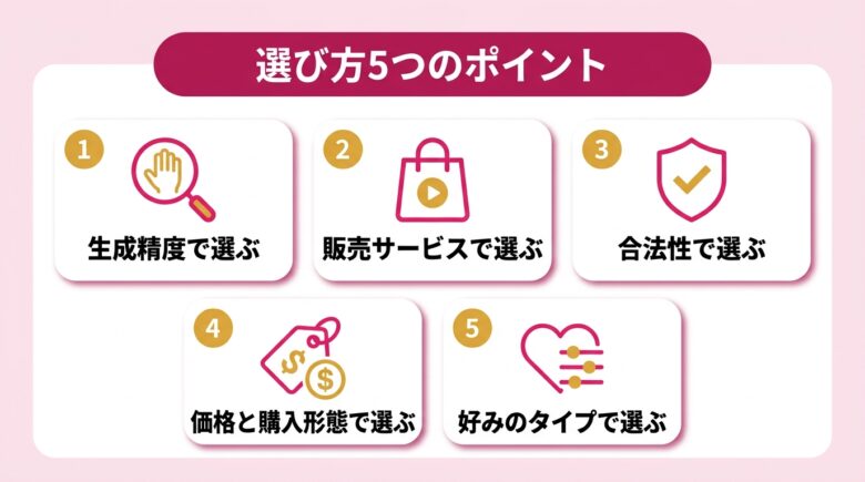 AI AV女優の選び方5つのポイント