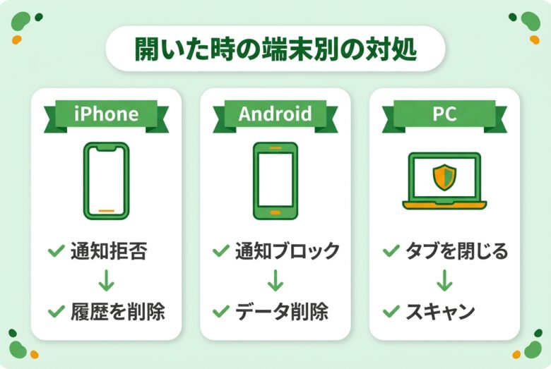 av4usを開いた時の端末別の対処法