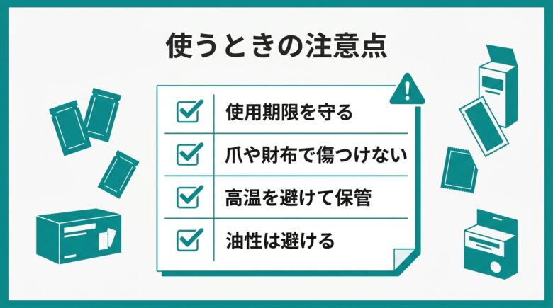 コンドーム使用の注意点チェックリスト(期限・爪・保管・併用ローション)