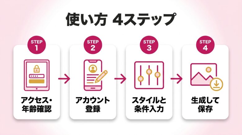 CreatePornの使い方 登録から画像生成までの手順
