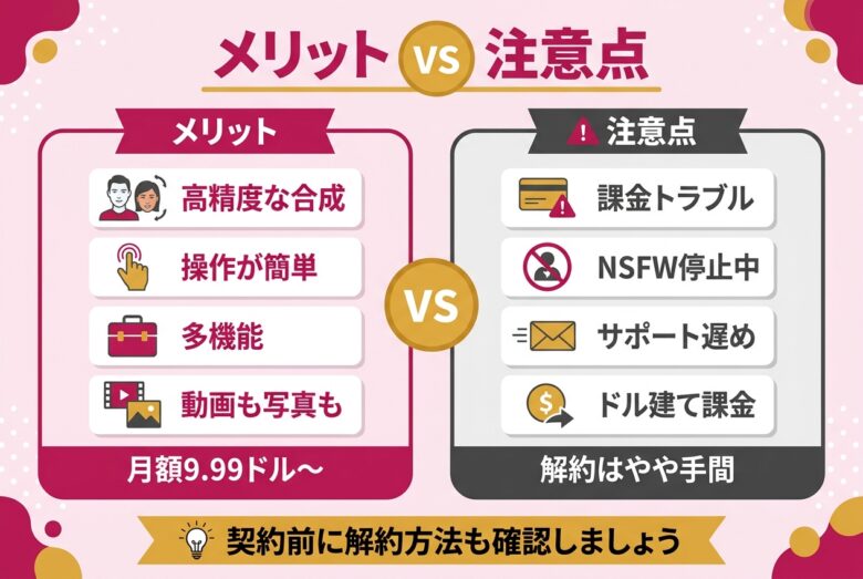 DeepSwapのメリットと注意点の比較