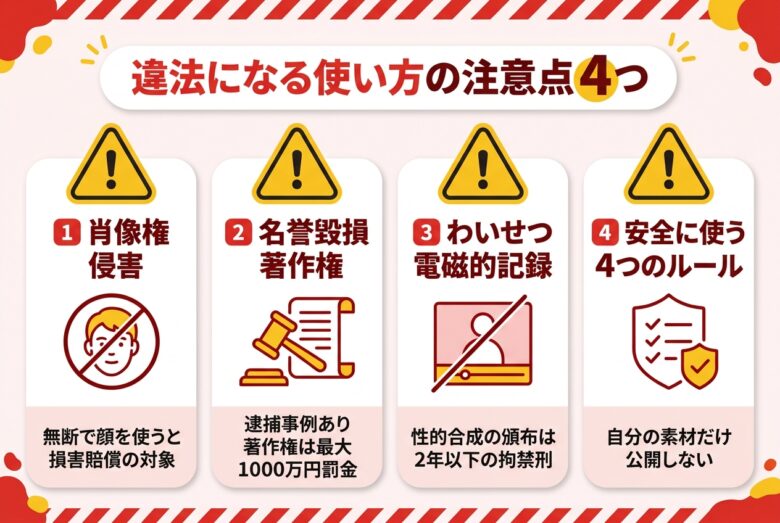 DeepSwapで違法になる使い方の注意点