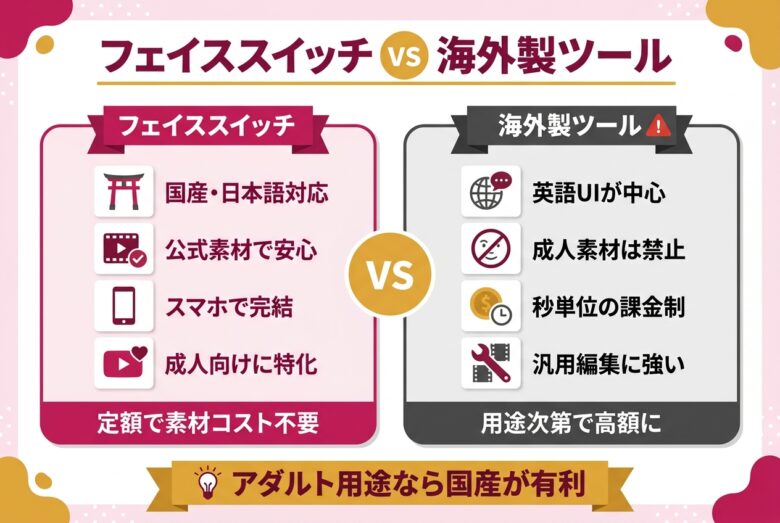 FaceSwitchと海外製ツールの比較