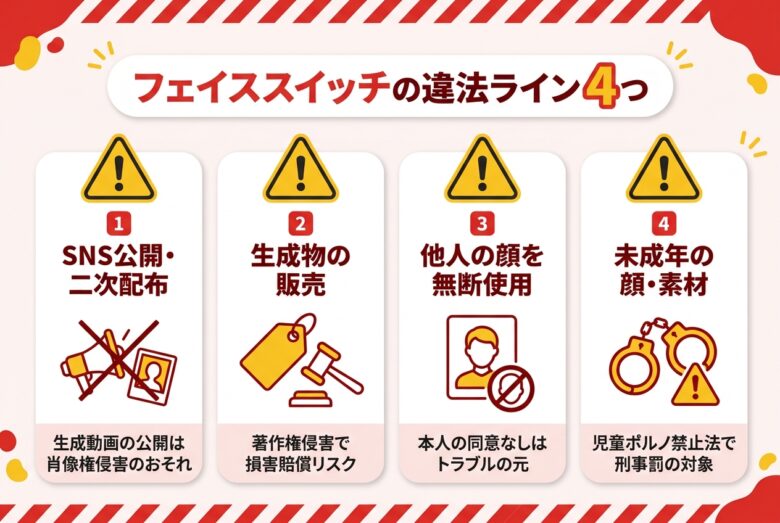 FaceSwitchの違法ライン4つ
