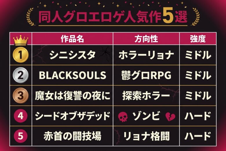 同人のグロいエロゲ人気作おすすめ5選