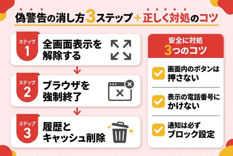 Jable.TVの偽警告・通知スパムの消し方