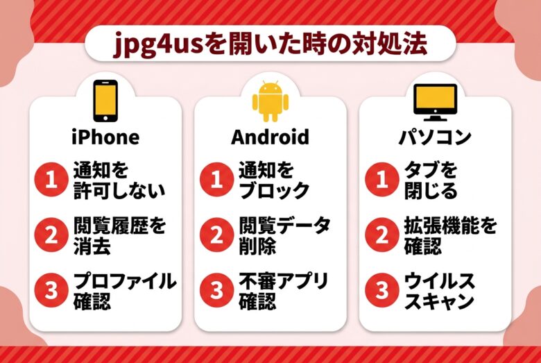 jpg4usを開いた時の端末別の対処法