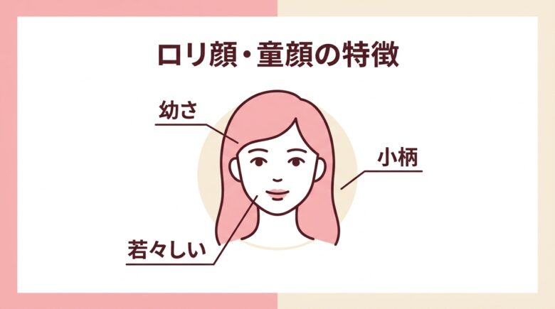 ロリ顔童顔の特徴図解