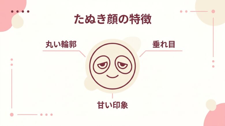 たぬき顔の特徴図解