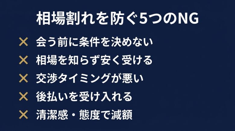 相場割れを防ぐ5つのNG