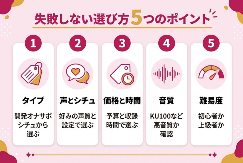 失敗しない乳首責めASMRの選び方5つのポイント