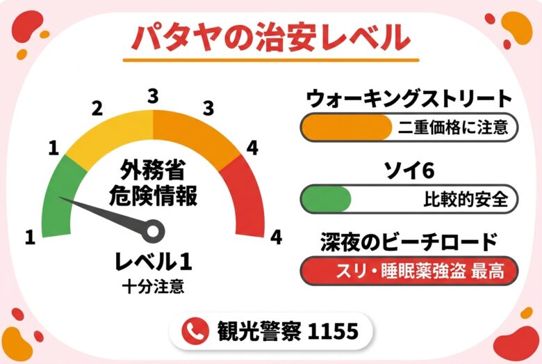 パタヤ治安レベルとエリア別リスク