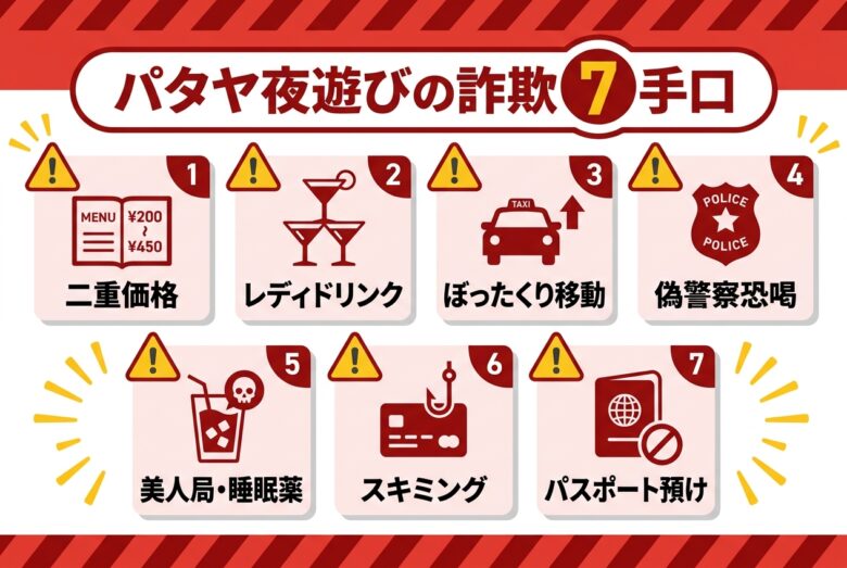 パタヤ夜遊び詐欺7手口