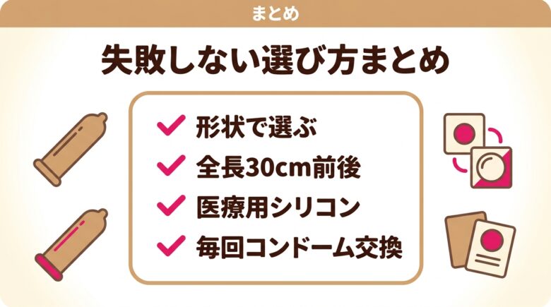 双頭ディルドの選び方と使い方の要点まとめ図解