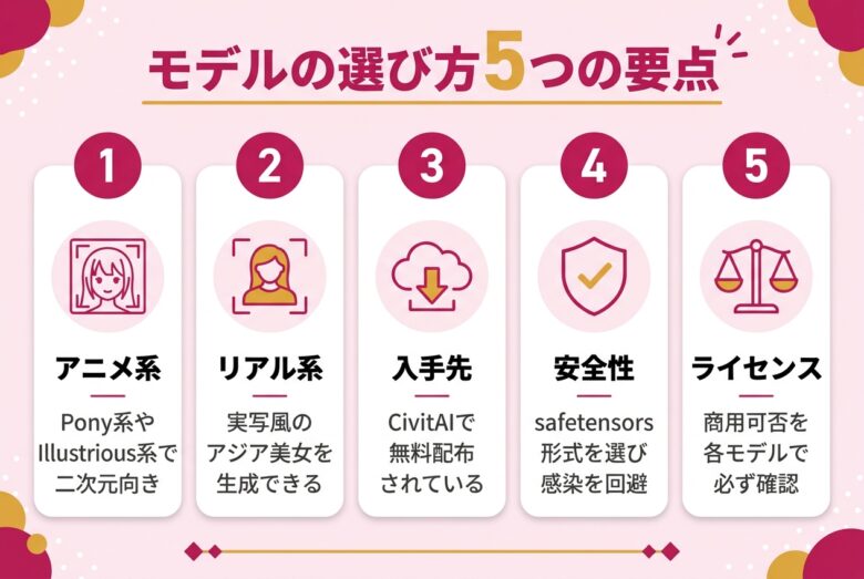 アダルト画像生成におすすめのモデルの選び方