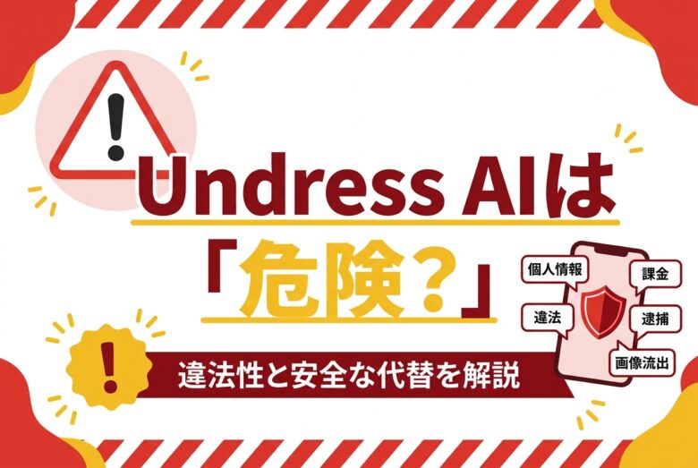 Undress AIの危険性と違法性、安全な代替を解説するアイキャッチ画像