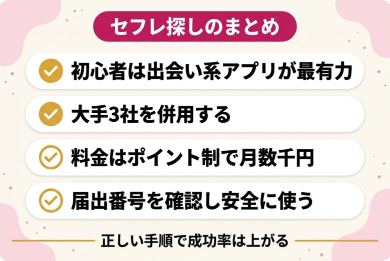 セフレ探しの方法まとめ