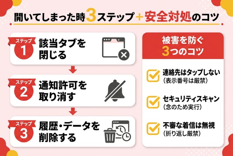 ジャビマを開いてしまった時の安全対処手順