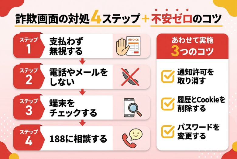 ジャビまで詐欺画面・登録完了が表示されたときの対処法