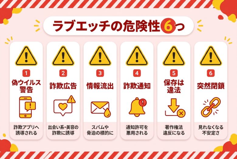LoveH(ラブエッチ)を利用する6つの危険性