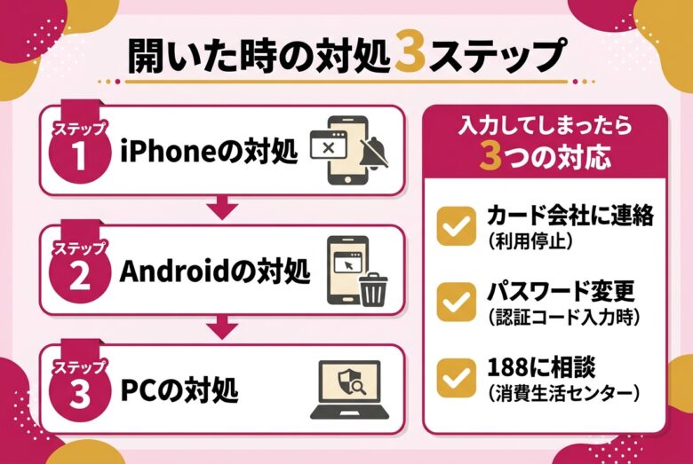 無料サイトを開いた時の端末別対処法