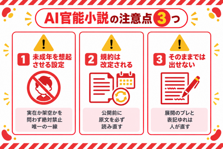 AIで官能小説を執筆する際の注意点
